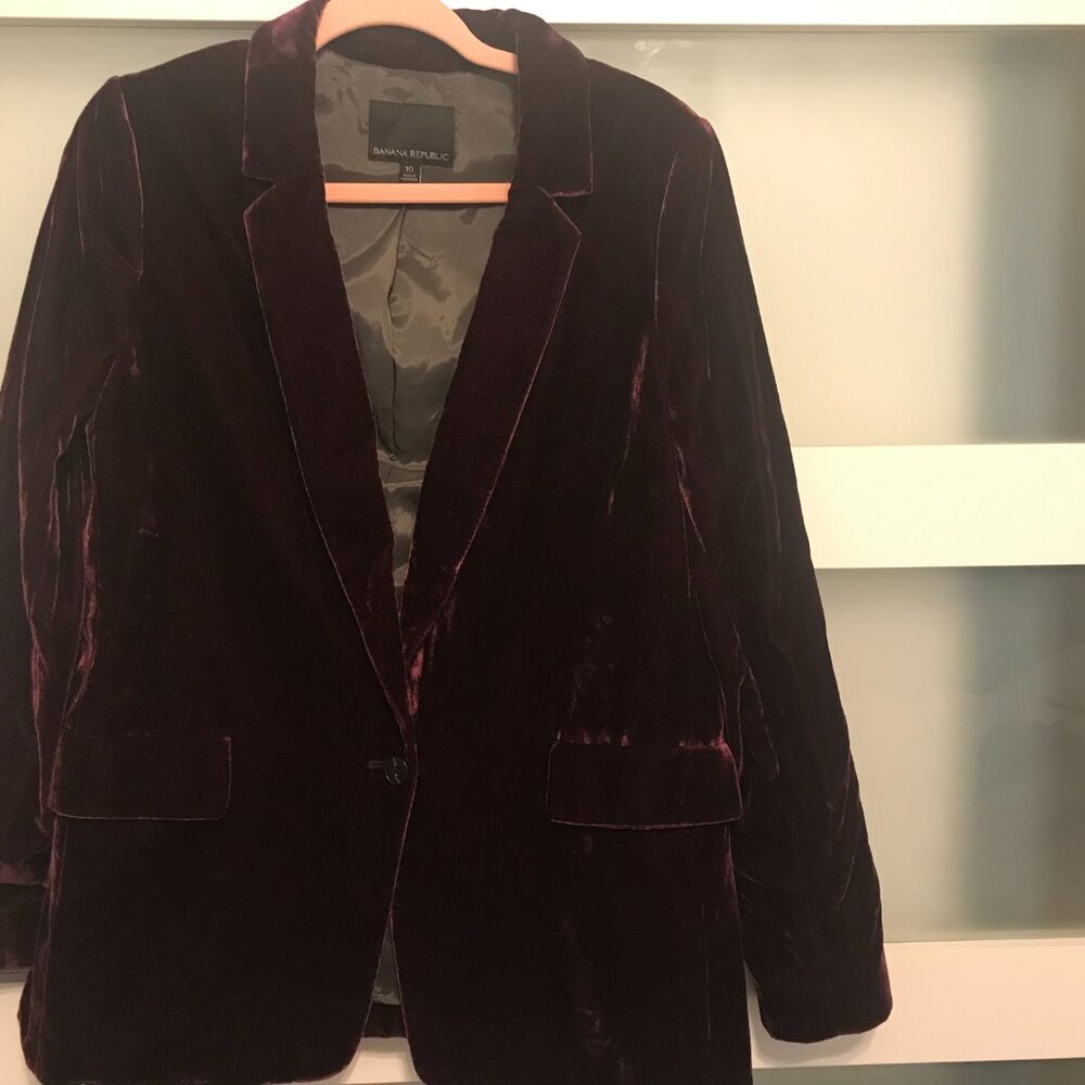 Velvet Blazer: Banana Republic